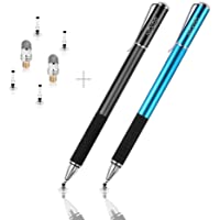 Mixoo - Lápiz capacitivo universal 2 en 1- disco capacitivo preciso y punta de fibra para tabletas- iPads- iPhones y…
